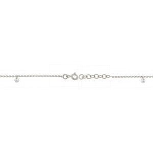 Chaîne Cheville Argent 925 25  à 27cm Zirconium Blanc 3mm