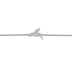 Bracelet Argent 925 18  à 20cm Colibri Origami 14*15mm
