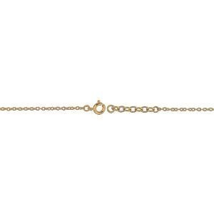 Chaîne Main Plaqué Or 20  à 22cm Cayennaise 11*14mm Cristal Grenat 4mm
