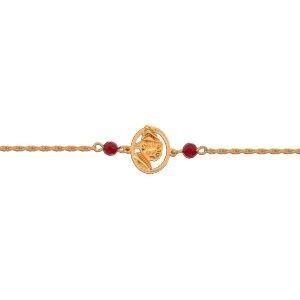 Bracelet Plaqué Or Cayennaise 11*14mm Cristal Grenat 4mm 20cm