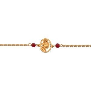 Bracelet Plaqué Or Cayennaise 11*14mm Cristal Grenat 4mm 20cm