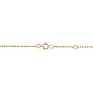Chaîne Cheville Plaqué Or 25  à 27cm Maille Boules Zirconium Blanc 3mm