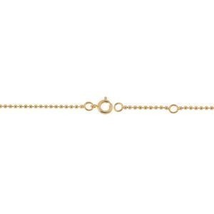 Chaîne Cheville Plaqué Or 25  à 27cm Maille Boules Zirconium Blanc 3mm