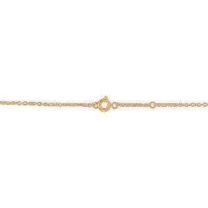 Chaîne Main Plaqué Or 20  à 22cm Batée 12mm Cristal Grenat 4mm
