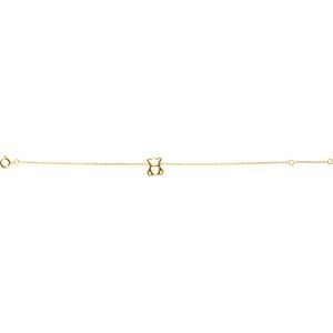 Bracelet Plaqué Or Ourson 9*10mm 16  à 18cm