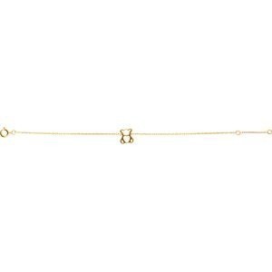 Bracelet Plaqué Or Ourson 9*10mm 16  à 18cm