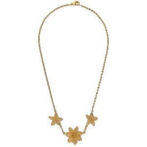 Collier Plaqué Or 2.2mm Fleurs 17  à 25mm 44.5cm