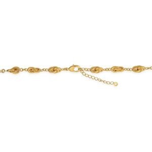 Collier Plaqué Or Noeud Forçat Antillais 7mm 50  à 55cm