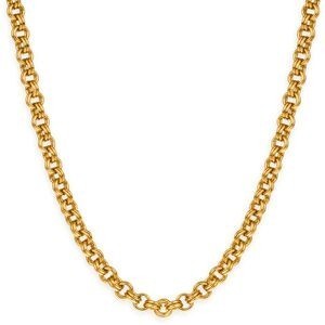 Collier Plaqué Or Maille Jaseron 6mm 45cm