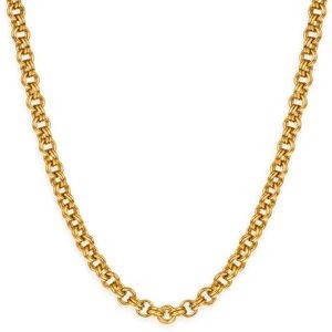 Collier Plaqué Or Maille Jaseron 6mm 45cm