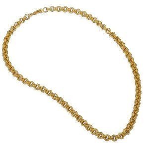 Collier Plaqué Or Maille Jaseron 6mm 45cm
