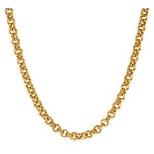 Collier Plaqué Or Maille Jaseron 6mm 60cm