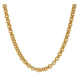 Collier Plaqué Or Maille Jaseron 6mm 60cm