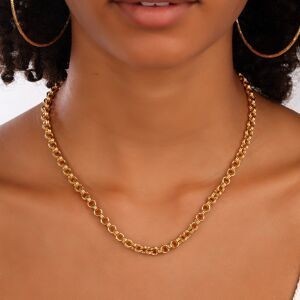 Collier Plaqué Or Maille Jaseron 6mm 60cm