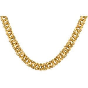 Collier Plaqué Or Maille Jaseron 4mm 45cm