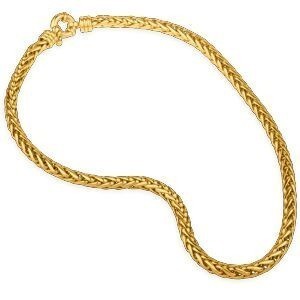 Collier Plaqué Or Maille Palmier 6mm 45cm