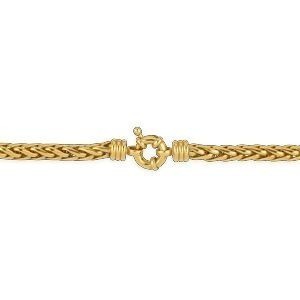 Collier Plaqué Or Maille Palmier 6mm 45cm
