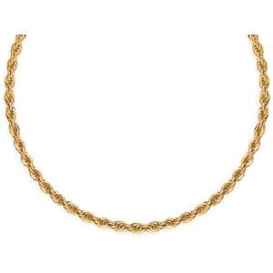 Collier Plaqué Or Maille Corde 4mm 45cm