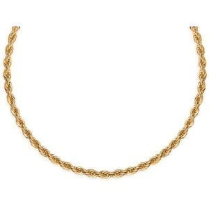Collier Plaqué Or Maille Corde 4mm 45cm