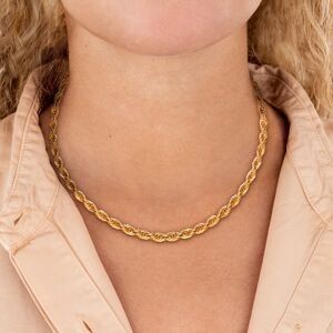 Collier Plaqué Or Maille Corde 4mm 45cm