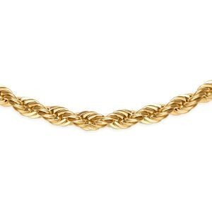 Collier Plaqué Or Maille Corde 4mm 50cm