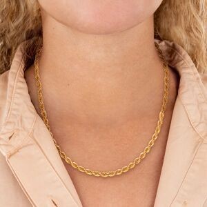 Collier Plaqué Or Maille Corde 4mm 60cm