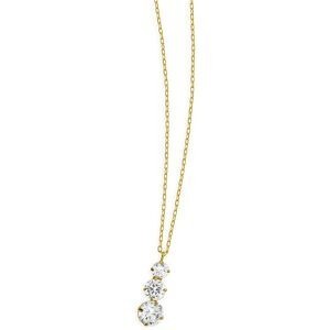 Collier Or 750 0.9mm Zirconium 5  à 7mm 42cm