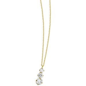 Collier Or 750 0.9mm Zirconium 5  à 7mm 42cm