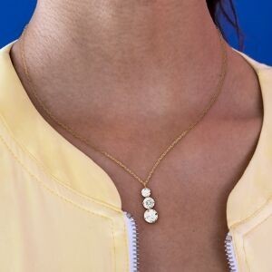 Collier Or 750 0.9mm Zirconium 5  à 7mm 42cm