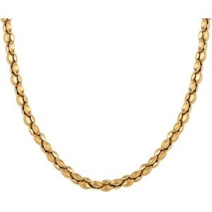 Collier Acier Jaune Maille Grain de Café 4.5mm 60cm
