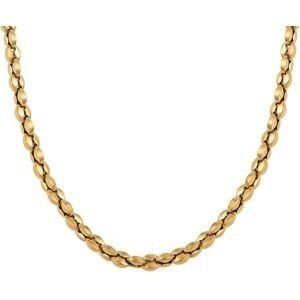 Collier Acier Jaune Maille Grain de Café 4.5mm 60cm