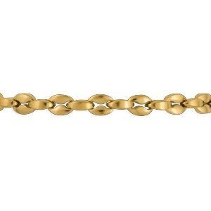 Collier Acier Jaune Maille Grain de Café 4.5mm 60cm