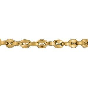 Collier Acier Jaune Maille Grain de Café 4.5mm 60cm