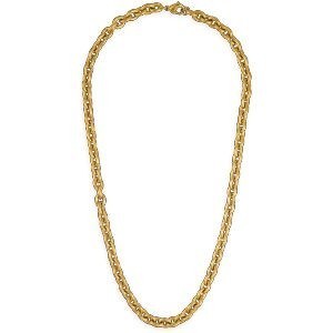 Collier Acier Jaune Maille Jaseron 7mm 50cm