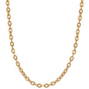 Collier Acier Jaune Maille Forçat 5mm 60cm