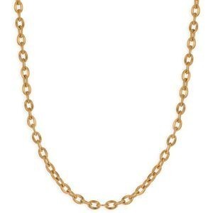 Collier Acier Jaune Maille Forçat 5mm 60cm