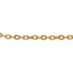 Collier Acier Jaune Maille Forçat 5mm 60cm