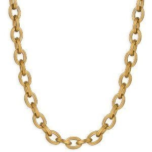 Collier Acier Jaune Maille Forçat Antillais 9mm 60cm