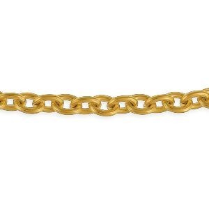 Collier Acier Jaune Maille Forçat Antillais 9mm 60cm