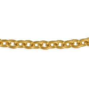 Collier Acier Jaune Maille Forçat Antillais 9mm 60cm