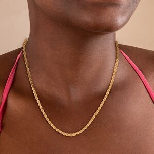 Collier Or 750 Maille Corde 3.2mm 50cm