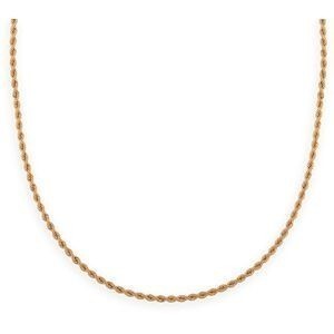 Collier Chaîne Or 750 Maille Corde Creux 2.1mm 45cm