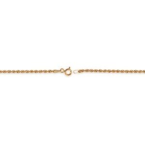 Collier Chaîne Or 750 Maille Corde Creux 2.1mm 45cm