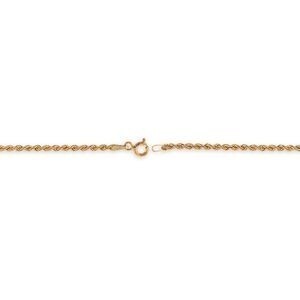 Collier Chaîne Or 750 Maille Corde Creux 2.1mm 45cm