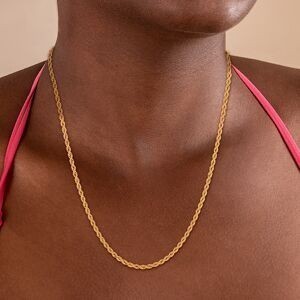 Collier Or 750 Chaîne Maille Corde Creux 2.1mm 60cm Or 750