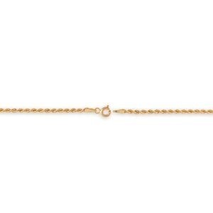 Collier Or 750 Chaîne Maille Corde Creux 2.1mm 60cm Or 750