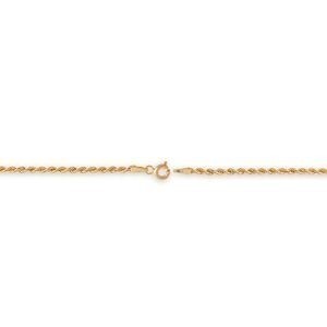Collier Or 750 Chaîne Maille Corde Creux 2.1mm 60cm Or 750