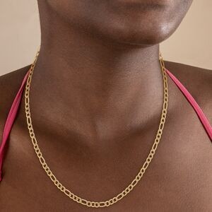 Collier Chaîne Or 750 Maille Cheval Alterné 1.3 Creux 2.4mm 60cm