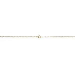 Collier Or 750 Maille Forçat Cristal Grenat 4mm 45cm