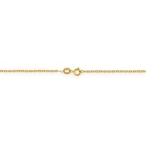 Collier Or 750 Nœud Forçat Antillais 6mm Cristal Grenat 4mm 45cm